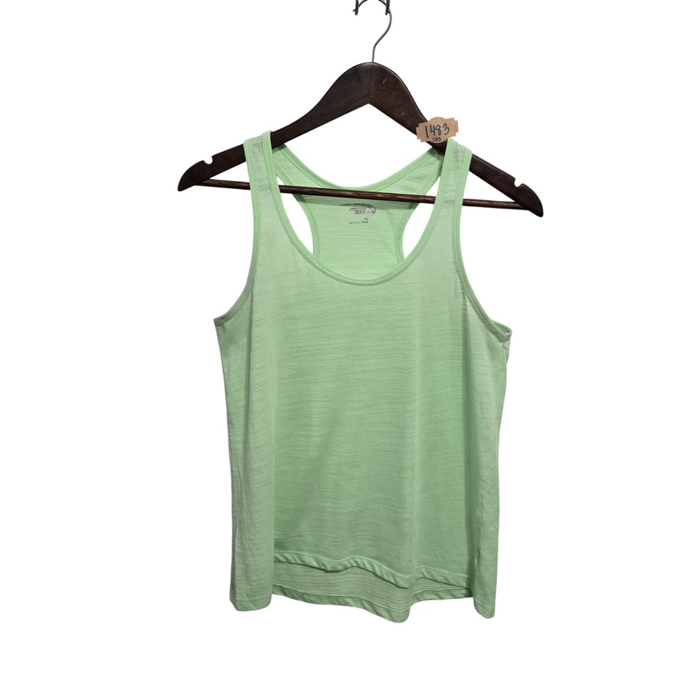Champion Duo Dry Womens Racerback Tank Top Lime Green Heather Size M RN48711